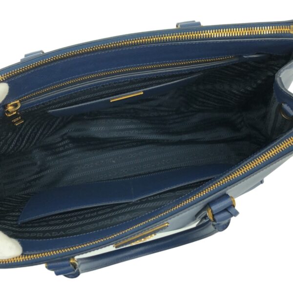 37583167 6 Prada Galleria Medium Bag Handbag Leather Navy