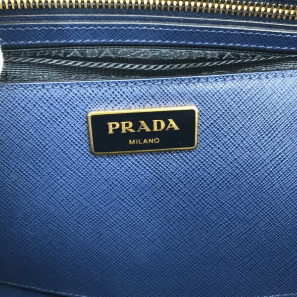 37583167 7 Prada Galleria Medium Bag Handbag Leather Navy