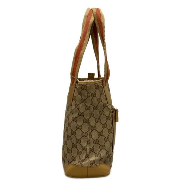 37590222 2 Gucci GG Pattern Shoulder Bag Leather Brown Beige Red