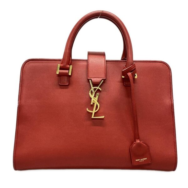 37602827 1 Saint Laurent Paris Cabas Monogram Handbag Leather Red