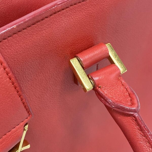 37602827 16 Saint Laurent Paris Cabas Monogram Handbag Leather Red