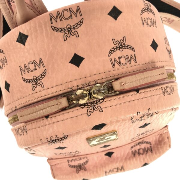 37602934 10 MCM Rucksack Studded Pink Black