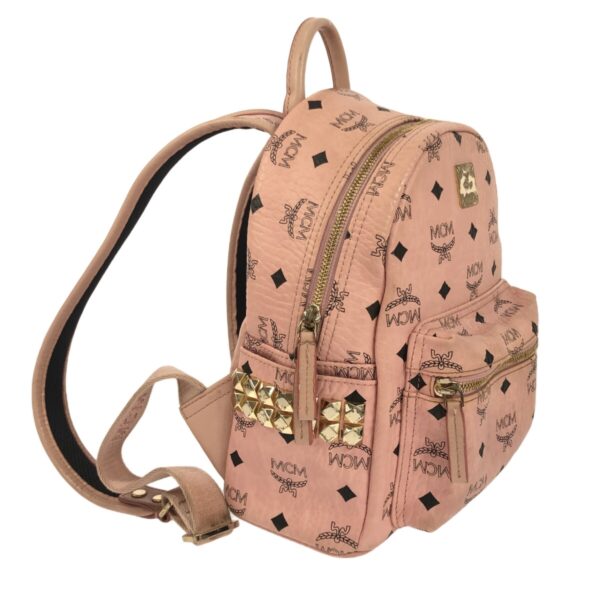 37602934 2 MCM Rucksack Studded Pink Black