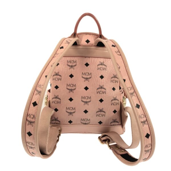 37602934 3 MCM Rucksack Studded Pink Black