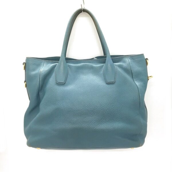 37613277 3 Prada Tote Bag Leather Tag Leather Blue