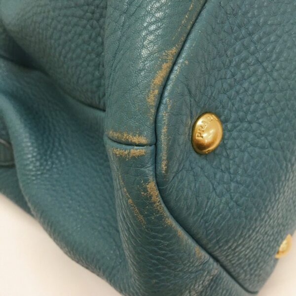 37613277 5 Prada Tote Bag Leather Tag Leather Blue