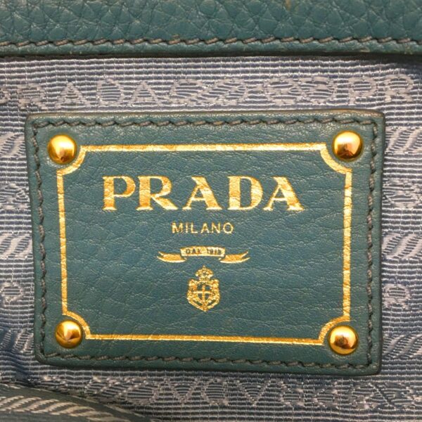 37613277 8 Prada Tote Bag Leather Tag Leather Blue