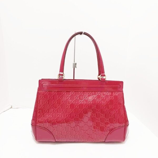 37618001 3 Gucci GG Pattern Candy Handbag Enamel Leather Red