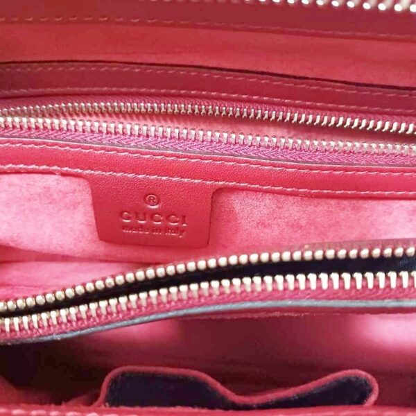 37618001 8 Gucci GG Pattern Candy Handbag Enamel Leather Red