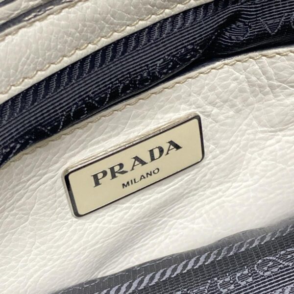 37626800 12 Prada Handbag Studded Leather Ivory