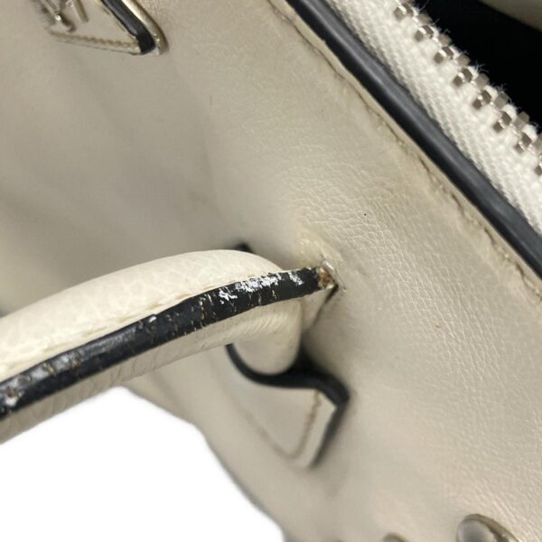 37626800 15 Prada Handbag Studded Leather Ivory