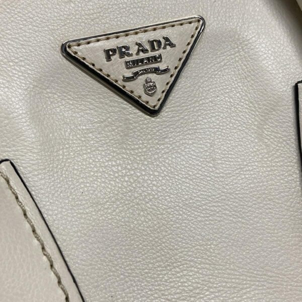 37626800 19 Prada Handbag Studded Leather Ivory