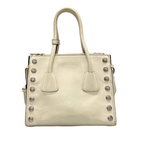 37626800 3 Prada Handbag Studded Leather Ivory