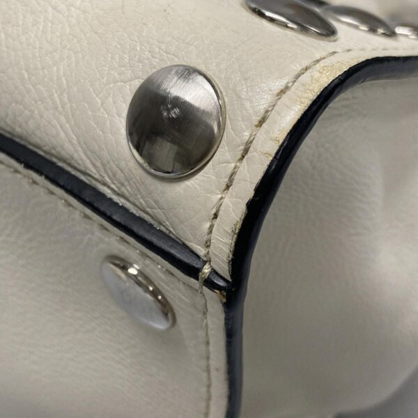 37626800 9 Prada Handbag Studded Leather Ivory