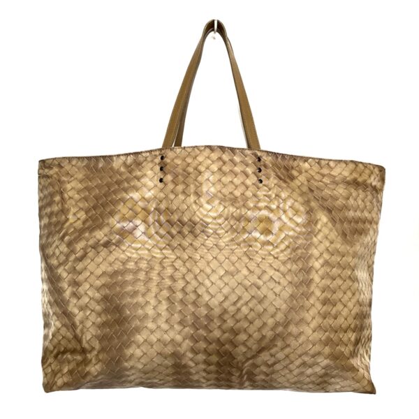 37627753 3 Bottega Veneta Intrecciolusion Tote Bag Leather Beige