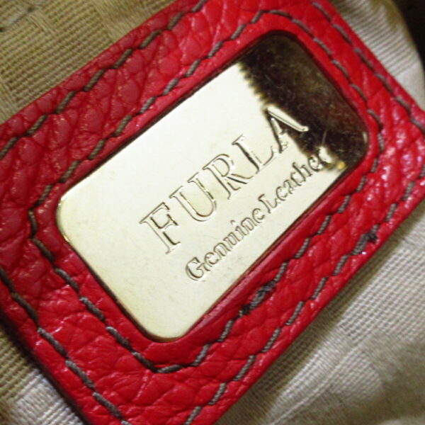 37674772 8 Furla Handbag Leather Red Brown