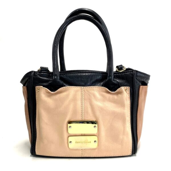 37677557 1 Chloe Nelly Handbag Leather Black Beige