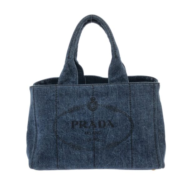 37752986 1 Prada Canapa Tote Bag Denim Navy