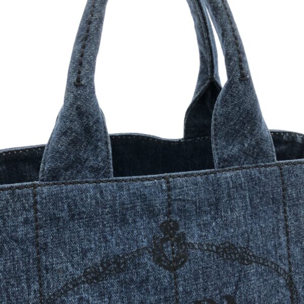 37752986 10 Prada Canapa Tote Bag Denim Navy