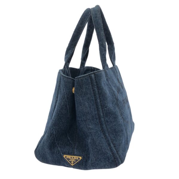 37752986 2 Prada Canapa Tote Bag Denim Navy