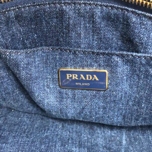 37752986 7 Prada Canapa Tote Bag Denim Navy