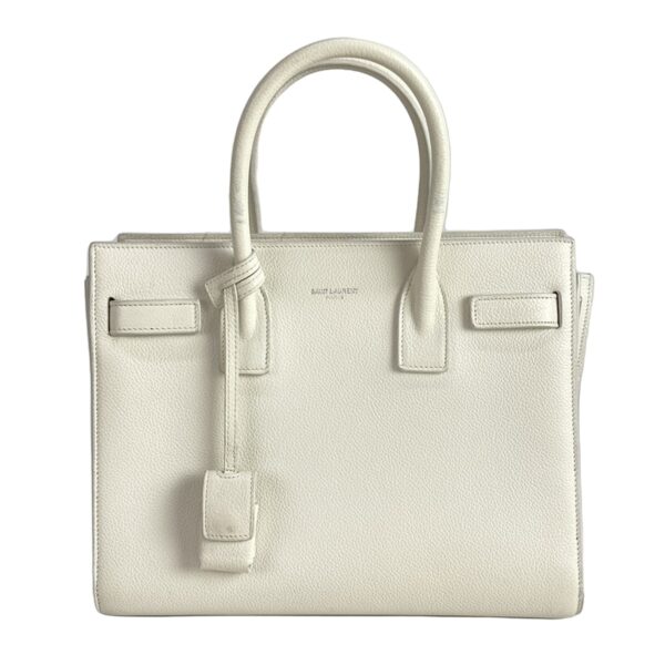 37790433 1 Saint Laurent Paris Sac de Jour Baby Handbag Leather White