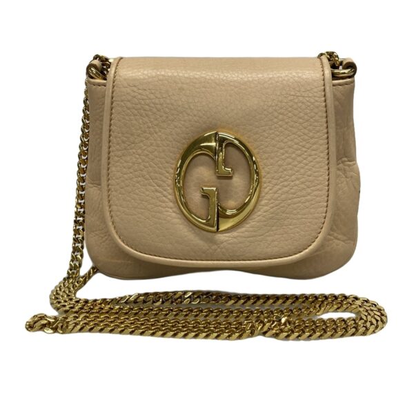 37790513 1 Gucci Double G Shoulder Bag Chain Shoulder Leather Beige