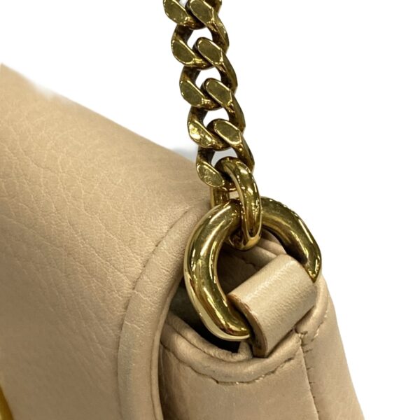 37790513 14 Gucci Double G Shoulder Bag Chain Shoulder Leather Beige