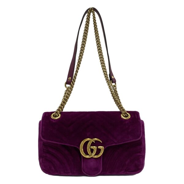 37791878 1 Gucci GG Marmont Quilted Shoulder Bag Chain Shoulder Bag Purple