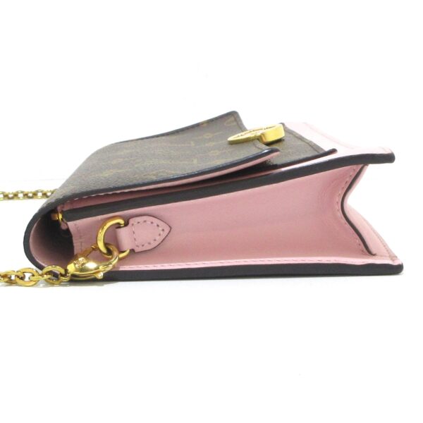 37791928 10 Louis Vuitton Portefeuille Flor Chain Wallet Rose Ballerine