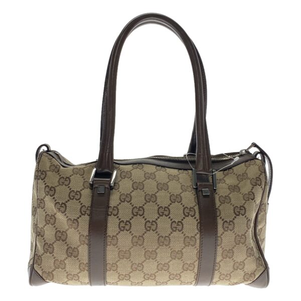 37794328 3 Gucci GG Pattern Mini Handbag Jacquard Leather Beige Brown