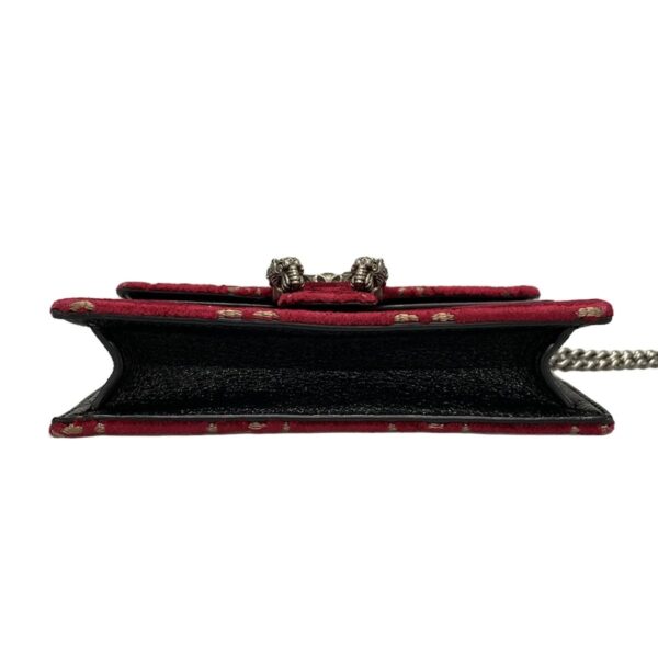 37798890 5 Gucci Duonissos GG Chain Shoulder Bag Leather Red Black