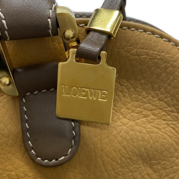 37798914 12 Loewe Anagram Handbag Bicolor Light Brown Leather