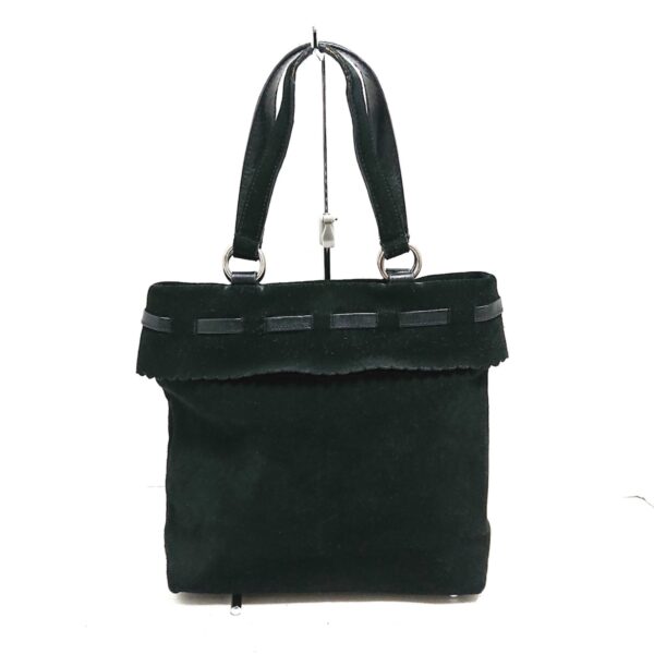 37811738 3 Furla Tote Bag Tassel Suede Leather Black