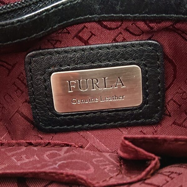 37811738 8 Furla Tote Bag Tassel Suede Leather Black