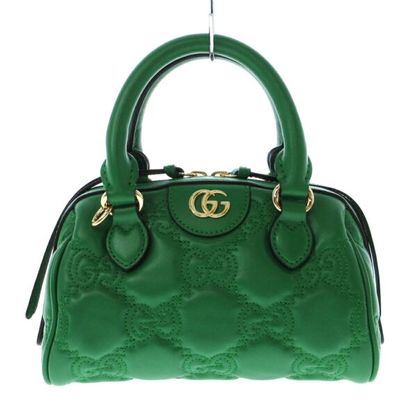 37817694 1 Gucci GG Matelasse Handbag Leather Green