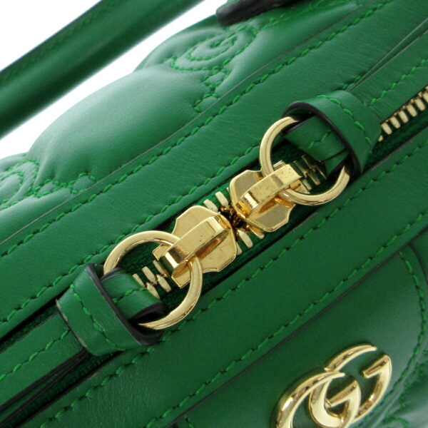 37817694 10 Gucci GG Matelasse Handbag Leather Green