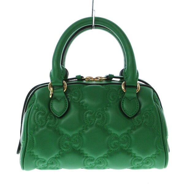 37817694 3 Gucci GG Matelasse Handbag Leather Green