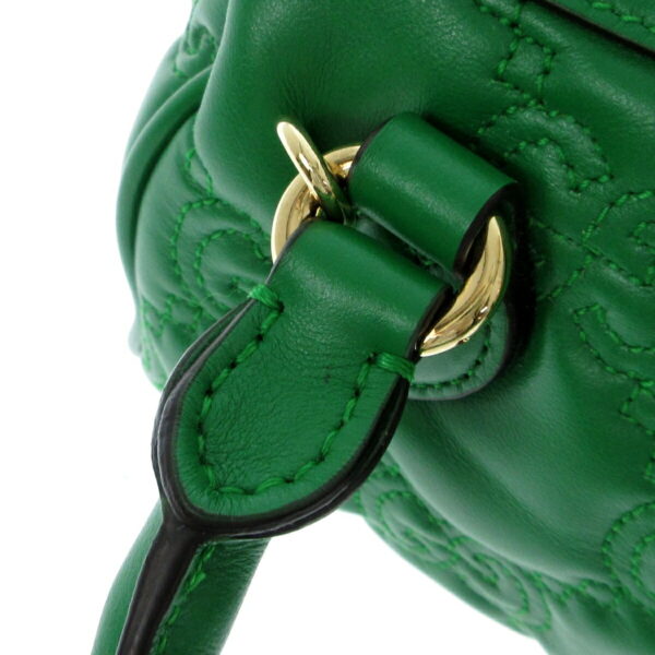 37817694 9 Gucci GG Matelasse Handbag Leather Green