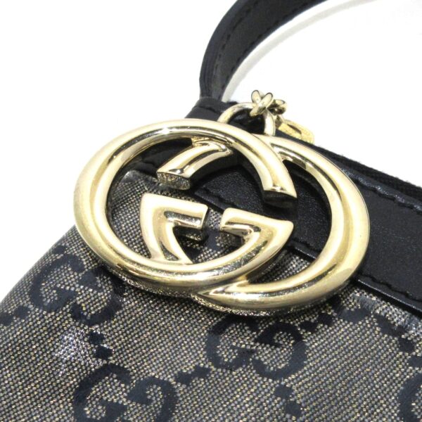 37817742 13 Gucci Interlocking G Handbag Leather Gray Black