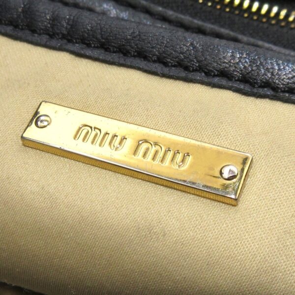 37822010 7 Miu Miu Matelasse Tote Bag Black Leather