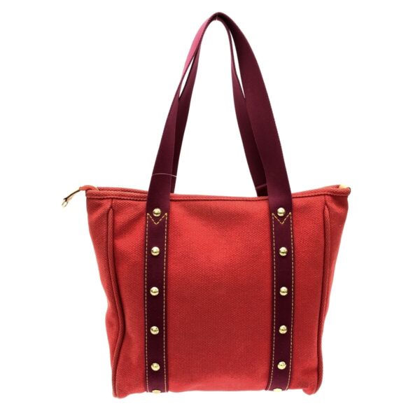 37824727 3 Louis Vuitton Hippo MM Tote Bag Canvas Leather Rouge