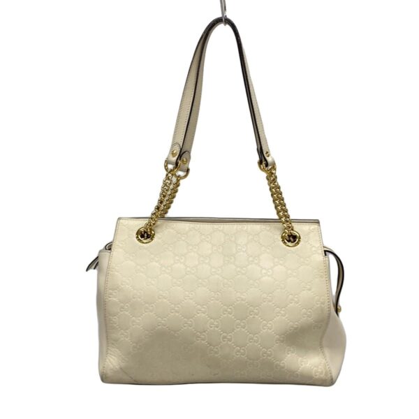 37856478 1 Gucci Soft Gucci Chain Shoulder Bag Leather White