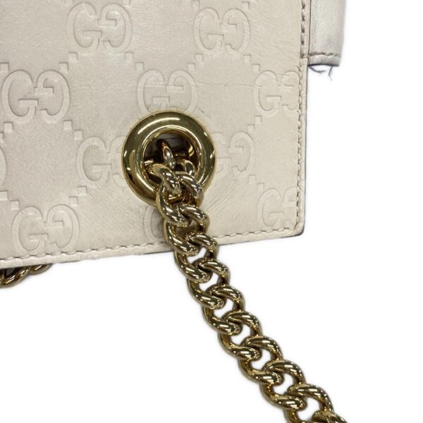 37856478 16 Gucci Soft Gucci Chain Shoulder Bag Leather White