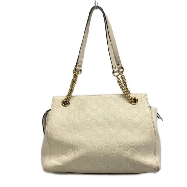 37856478 3 Gucci Soft Gucci Chain Shoulder Bag Leather White