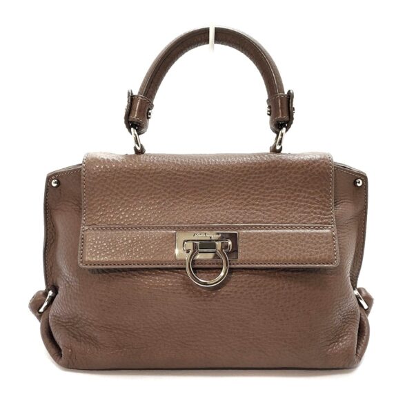 37868989 1 Salvatore Ferragamo Small Sophia Handbag Leather Brown