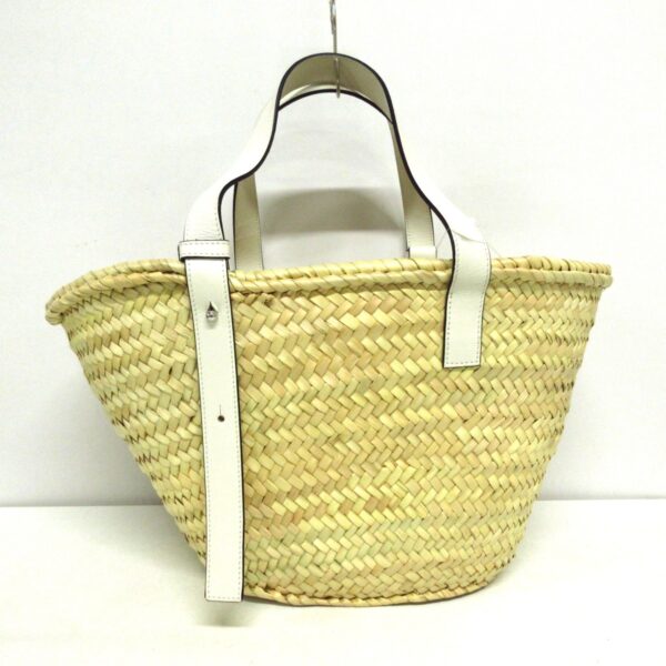 37872819 3 Loewe Basket Tote Bag Basket Bag Light Yellow White Leather