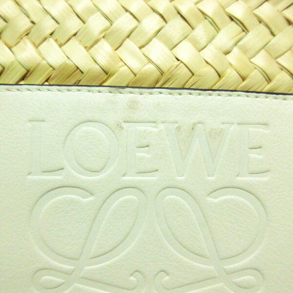 37872819 8 Loewe Basket Tote Bag Basket Bag Light Yellow White Leather