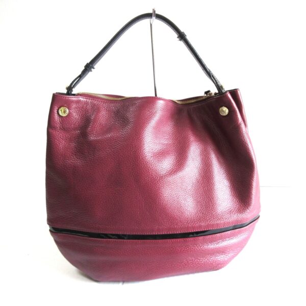 37879246 1 Furla Handbag Bicolor Leather Enamel Bordeaux Black