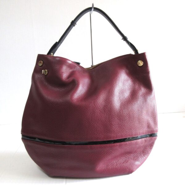 37879246 3 Furla Handbag Bicolor Leather Enamel Bordeaux Black